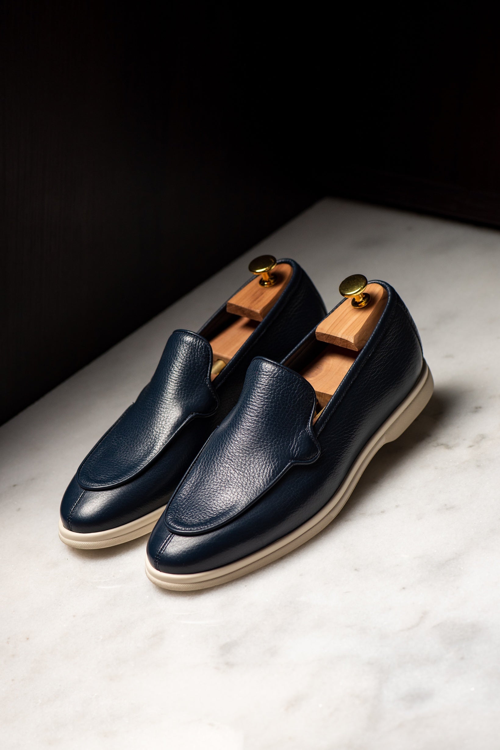 City Loafer Leather Midnight Blue Consiglieri