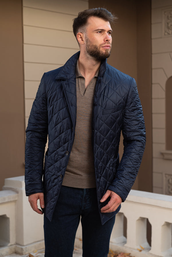 Quilted Jacket Navy Blue Consiglieri